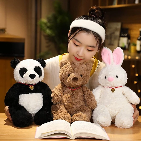 Peluş Beyaz Tavşan Oyuncak - 30cm - 7