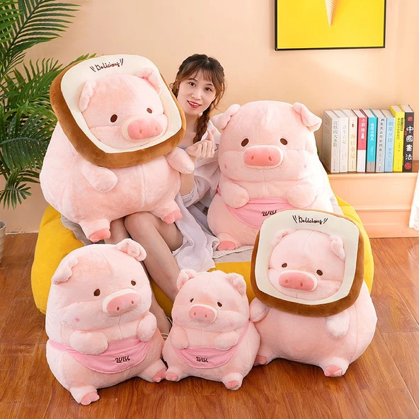 Tost Domuz Peluş Oyuncak - 55cm - 9