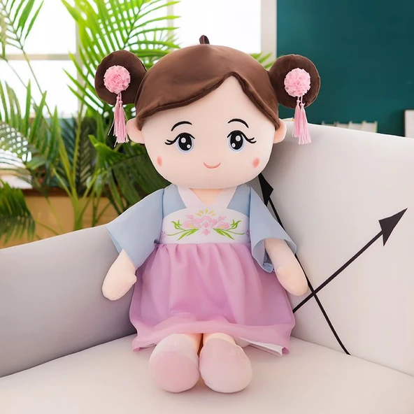 Hanfu Bebek Anna - Mavi Elbise - 90cm - 4