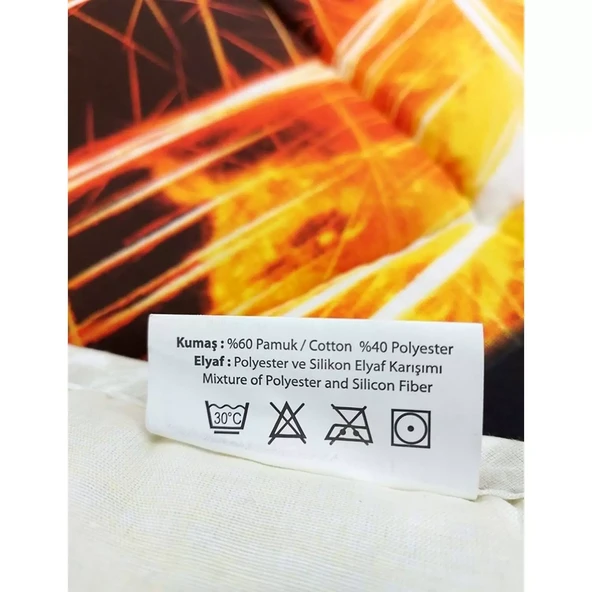 Merinos Race Pamuklu Tek Kişilik Çocuk Genç Yorgan-Siyah Kırmızı - 2