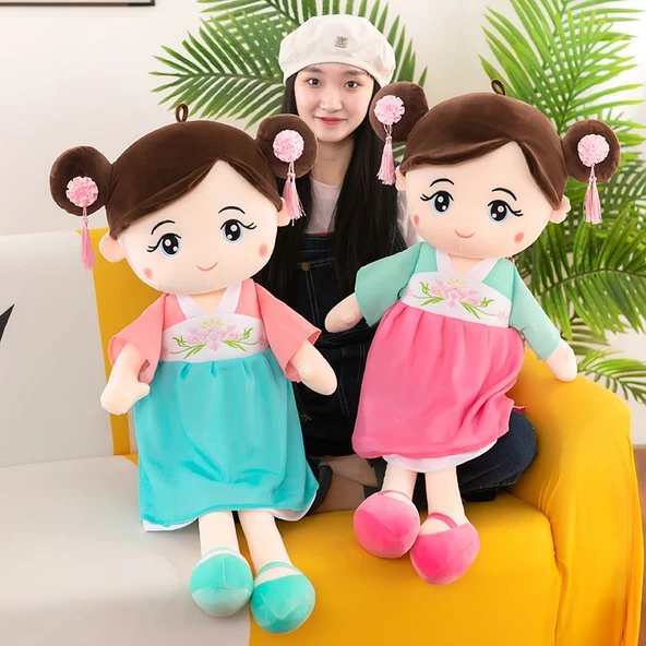 Hanfu Bebek Anna - Mavi Elbise - 40cm - 9
