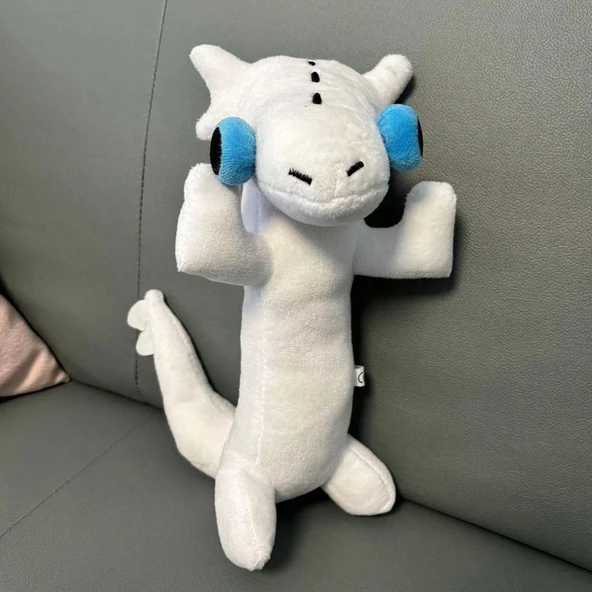 Dans Eden Dişsiz Ejderha Peluş Oyuncak - Beyaz 25cm - 6