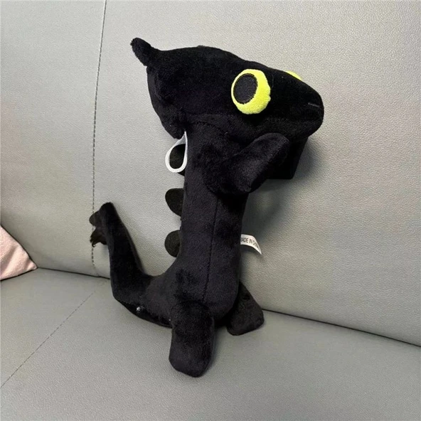Dans Eden Dişsiz Ejderha Peluş Oyuncak - Beyaz 25cm - 9