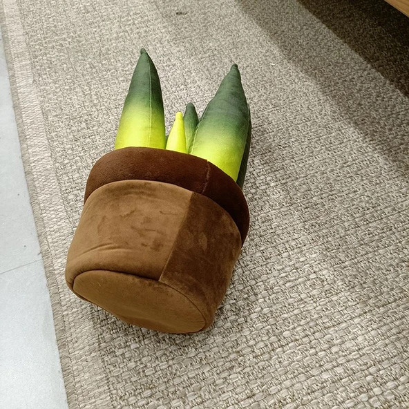 Büyük Saksı Bitki Peluş Oyuncak - Aloe Vera - 20x43cm - 10