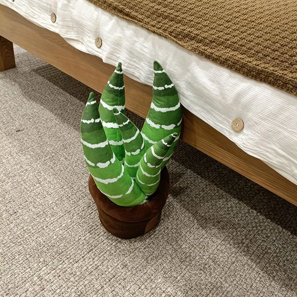 Büyük Saksı Bitki Peluş Oyuncak - Aloe Vera - 20x43cm