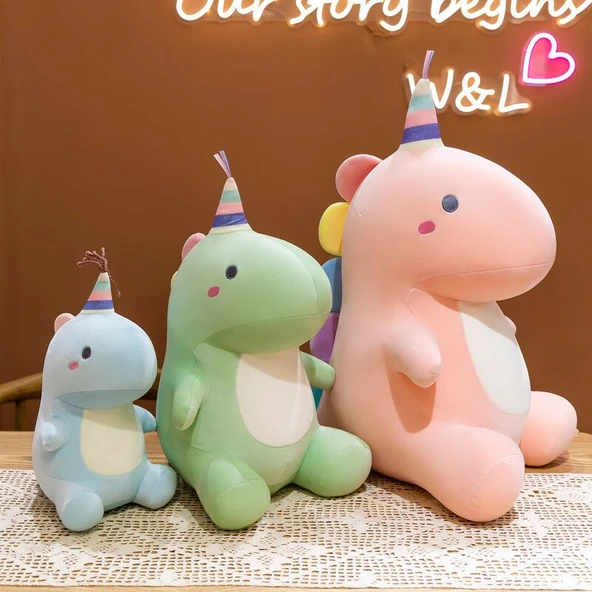 Mavi Şeker Dinozor Peluş Oyuncak - 40cm - 7