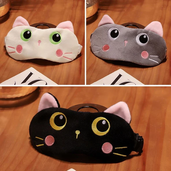 Çizgi Film Kedi Buz İpeği Uyku Yastığı - Gri Kedi 30x25cm - 8