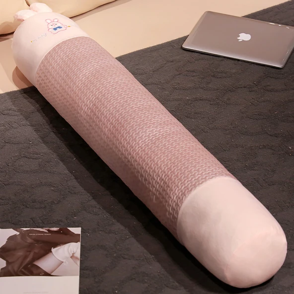 Çizgi Film Buz İpek Yastık Peluş Oyuncak - Tavşan 130cm