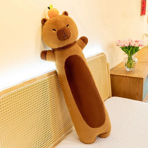 Kapibara Peluş Yastık - Kahverengi 110cm