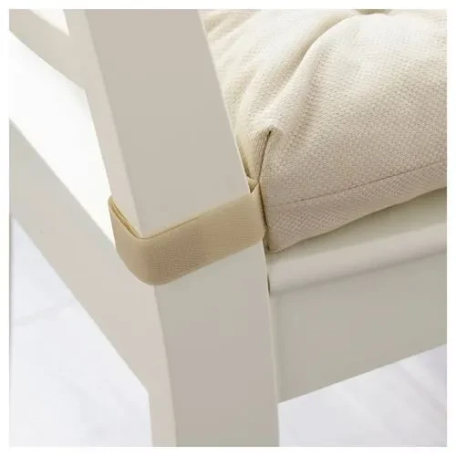 IKEA Malında 40/35x38x7 Cm Sandelye Minderi Ekru Cırt Cırt Bantlı - 3