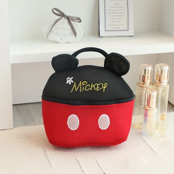 Çizgi Film Peluş Makyaj Çantası - Mickey - 22x20x12cm
