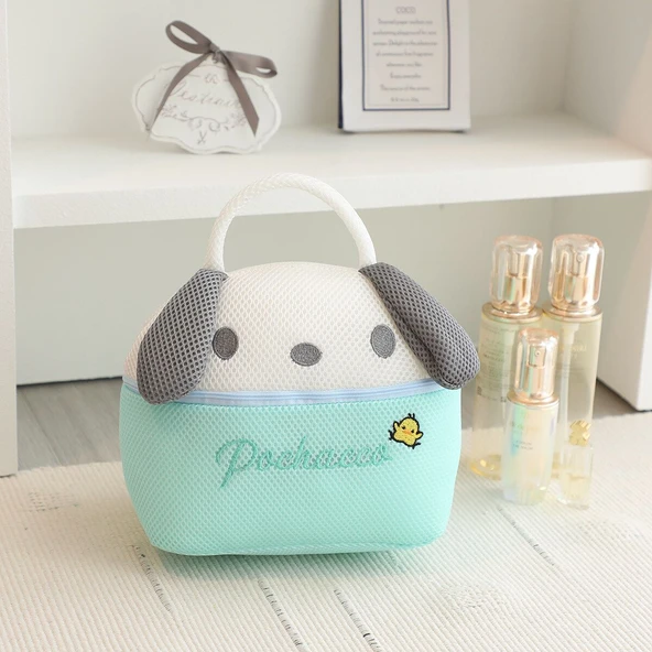 Çizgi Film Peluş Makyaj Çantası - Pochacco - 22x20x12cm