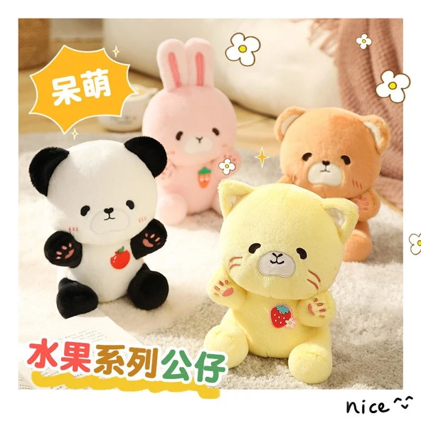 Meyve Hayvan Peluş Oyuncak - Meyve Tavşan - 24cm - 2