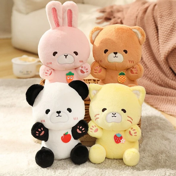 Meyve Hayvan Peluş Oyuncak - Meyve Tavşan - 24cm - 8