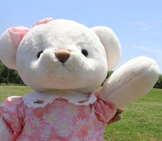 Elbiseli Peluş Oyuncak Ayı - Mor, 75cm - 10