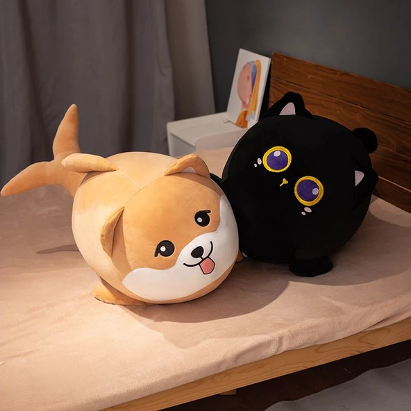 Köpek Balığı Kedi Peluş Oyuncak Bebek - 90cm - 3