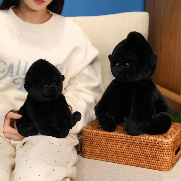 Peluş Oyuncak Goril - Siyah - 22cm - 5
