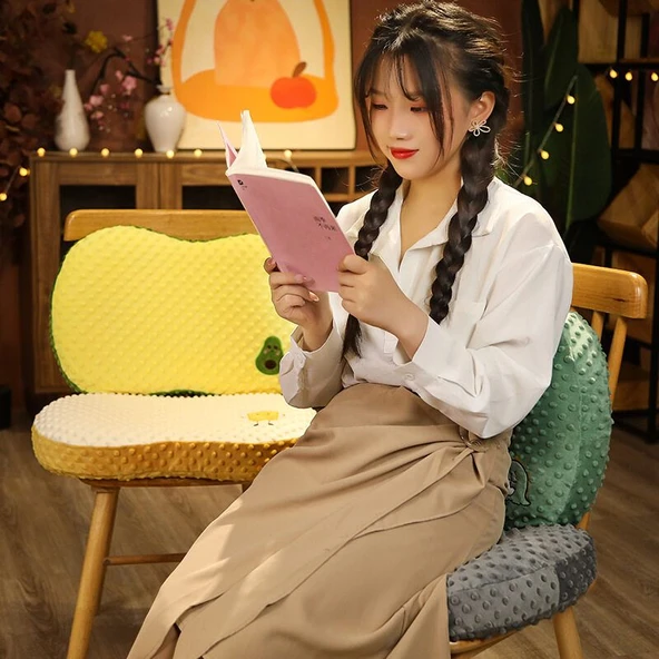 Hafızalı Kedi Göbek Yastığı - Çilek - 55x35cm - Resim 9