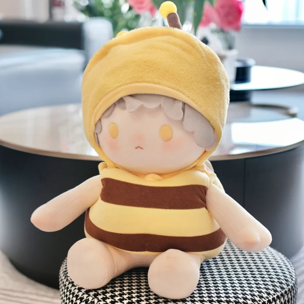 Arı Peluş Oyuncak Bebek - Arı Bebek Kıyafetli - 15cm