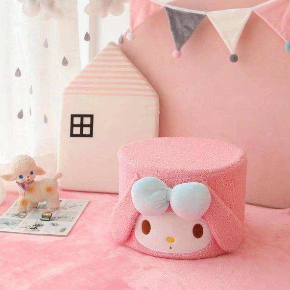 Çizgi Film Hayvan Peluş Tabure Cinnamoroll 30x21cm - 7