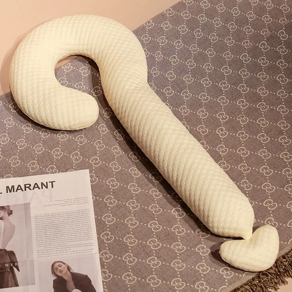 Çizgi Film Buz Fasulyesi Soru İşareti Peluş Yastık - Sarı 120cm
