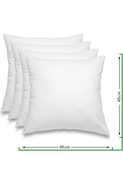 4'lü Kırlent Kılıfı Iç Yastığı 45x45 400 gr Kırlent Içi Dolgusu Birinci Kalite