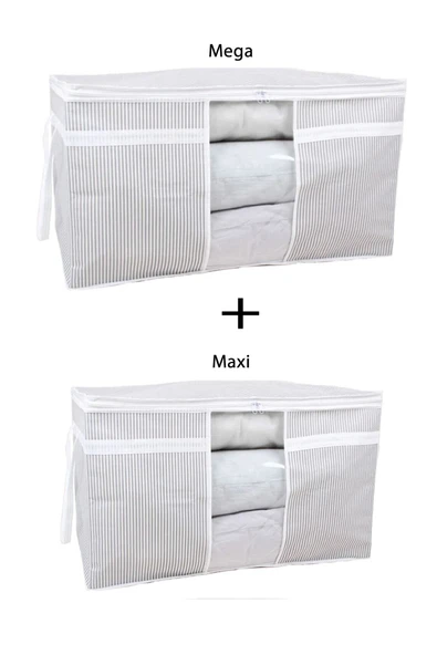 2 Adet Pencereli Mega-maxi Gri Hurç