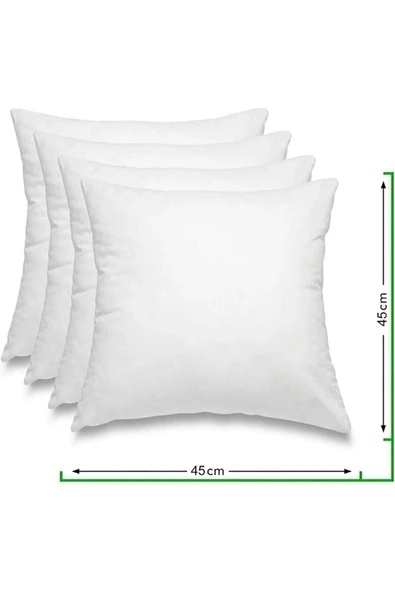 Kırlent Iç Yastığı Elyaf % 100 Silikon, 43x43 350gram 4 Adet Kırlent Içi Yastık Home And Home