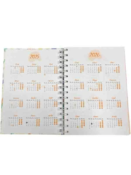 Lizy 2025 Eylül - 2026 Aralık Spiralli Akademik Ajanda A5 15x21 cm Tasarım-2 - 7