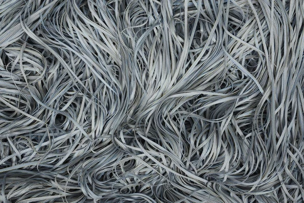DÜZ İP PERDE GRİ ÇİFT RENK HAZIR İP PERDE 300 X 280 cm - 5