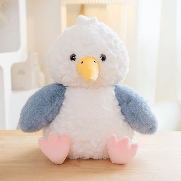 Tembel Hayvan Beyaz Kuş Peluş Oyuncak - 35cm