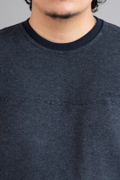 NOTRA REGULAR FİT ERKEK SELANİK KUMAŞ TRİKO KAZAK - 5