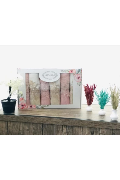 ZemZem Tekstil Pink&Cream 6 `lı Çeyiz Seti