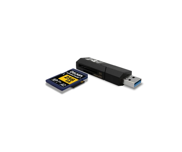 Delkin Devices USB 3.1 SD ve Micro SD A2 Kart Okuyucu - 3