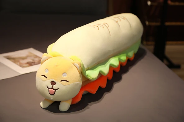 Köpek Ekmek Peluş Yastık - Shiba Inu 120cm