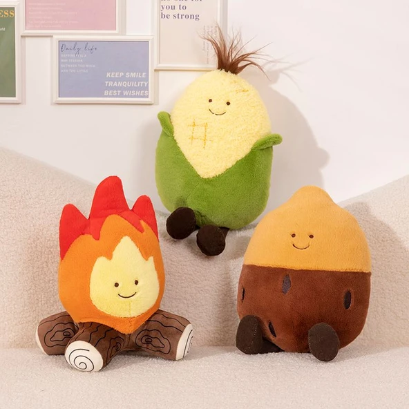 Kış Kamp Ateşi Peluş Oyuncak - Kamp Ateşi - 25cm - 9