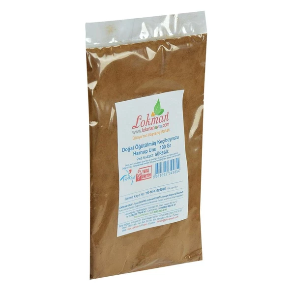 Doğal Öğütülmüş Keçiboynuzu Keçi Boynuzu Tozu Harnup Unu 100GR - 4