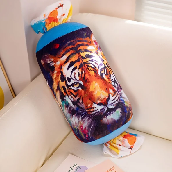 Hayvan Şeker Yastık Aslan Yastık 65cm - 12