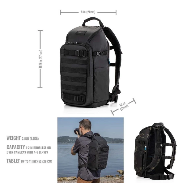 Tenba Axis V2 Multicam Siyah Sırt Çantası 16L - 2