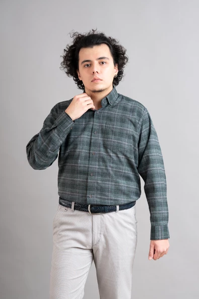 ADVANTE CEPLİ RAHAT KESİM KIŞLIK ERKEK GÖMLEK - Resim 10