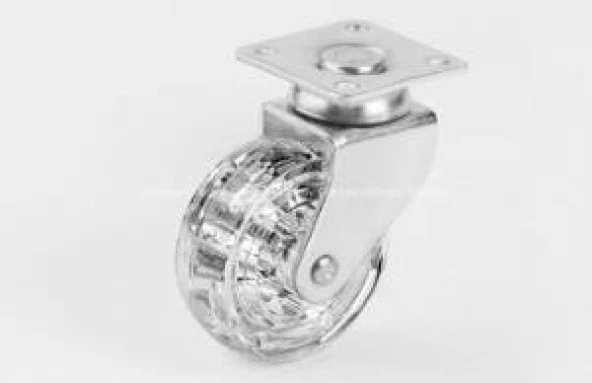 Mobilya Tekeri Döner Bilyalı H70mm Şeffaf