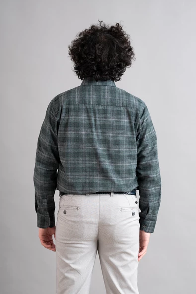 ADVANTE CEPLİ RAHAT KESİM KIŞLIK ERKEK GÖMLEK - Resim 11