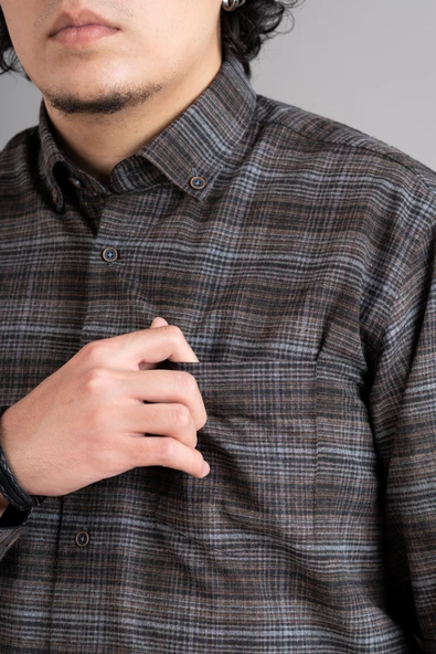 ADVANTE CEPLİ RAHAT KESİM KIŞLIK ERKEK GÖMLEK - Resim 4