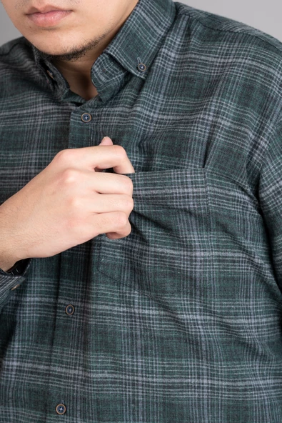 ADVANTE CEPLİ RAHAT KESİM KIŞLIK ERKEK GÖMLEK - Resim 12