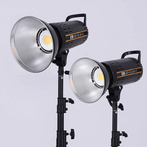 Gdx HD-200II C BiColor 2'li Işık Seti 200W Video Led Işığı - 2