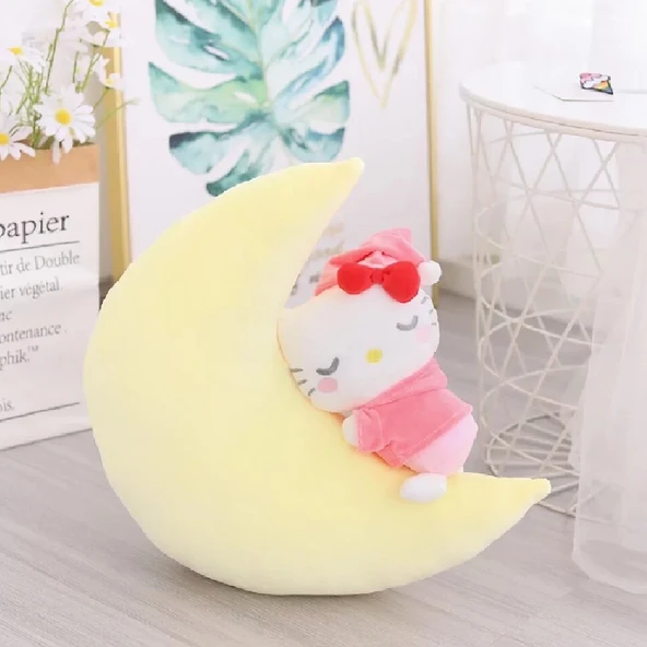 Ay Peluş Yastık Ay KT Kedi 40x35cm