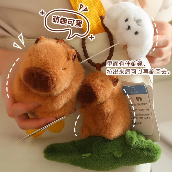 Köpek Yavrusu Kapibara Peluş Oyuncak - 12cm - 4