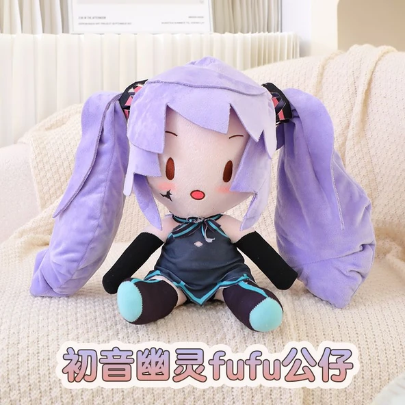 Hatsune Miku Hayalet Fufu Peluş Oyuncak Bebek - Resim Rengi 32cm