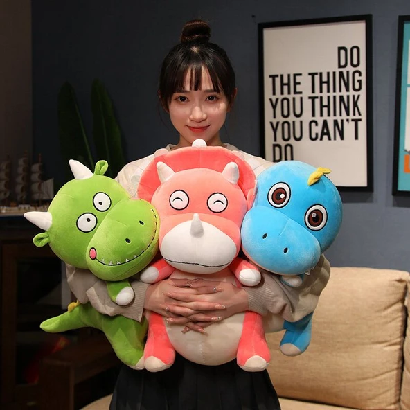 Kırmızı Dinozor Peluş Oyuncak - 25 cm - 6
