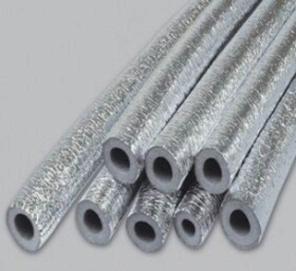 25 mm Alüminyum Folyo Kaplı Polietilen Boru BORU IZOLASYONU 28mm  3/4 - 3